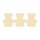 Teddybär aus Holz zum Bemalen – 3er-Set, je 10 cm, 4 mm stark