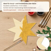 Stern aus Holz zum Bemalen – Typ 1, 20 cm, Pappelsperrholz 4 mm