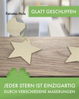 Stern aus Holz zum Bemalen – Typ 2,...