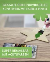 Stern aus Holz zum Bemalen – Typ 2, Größe wählbar 10–60 cm, Pappelsperrholz 4 mm