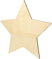 Stern aus Holz zum Bemalen – Typ 2, 20 cm,...