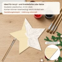 Stern aus Holz zum Bemalen – Typ 2, 45 cm, Pappelsperrholz 4 mm
