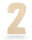 Holzzahl 2 zum Bemalen – Typ 2, 15 cm hoch, 4 mm stark