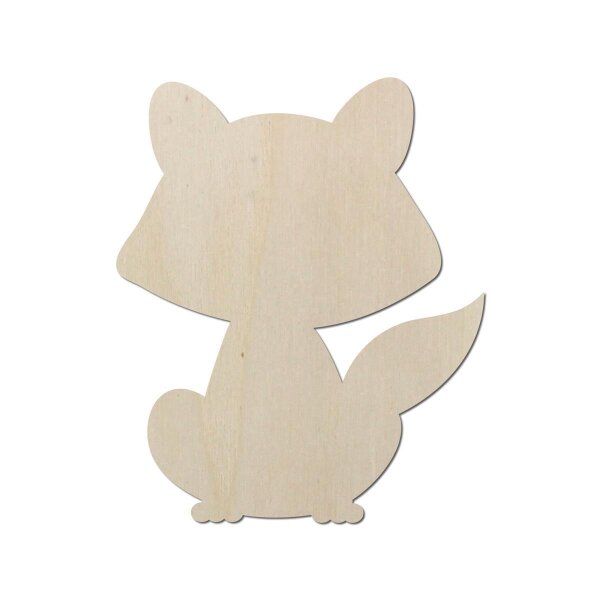 Fuchs aus Holz zum Bemalen – Größe wählbar 10–60 cm, 4 mm stark
