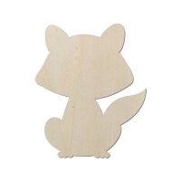 Fuchs aus Holz zum Bemalen – 20 cm, 4 mm stark