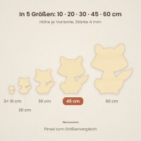 Fuchs aus Holz zum Bemalen – 45 cm, 4 mm stark