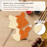 Fuchs aus Holz zum Bemalen – 45 cm, 4 mm stark