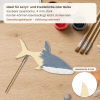 Hai aus Holz zum Bemalen – 30 cm, 4 mm stark