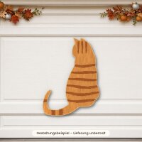 Katze aus Holz zum Bemalen – 3er-Set, je 10 cm, 4 mm stark