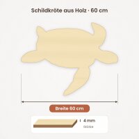 Schildkröte aus Holz zum Bemalen – 60 cm, 4 mm stark