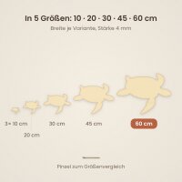 Schildkröte aus Holz zum Bemalen – 60 cm, 4 mm stark