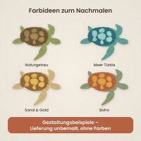 Schildkröte aus Holz zum Bemalen – 60 cm, 4 mm stark