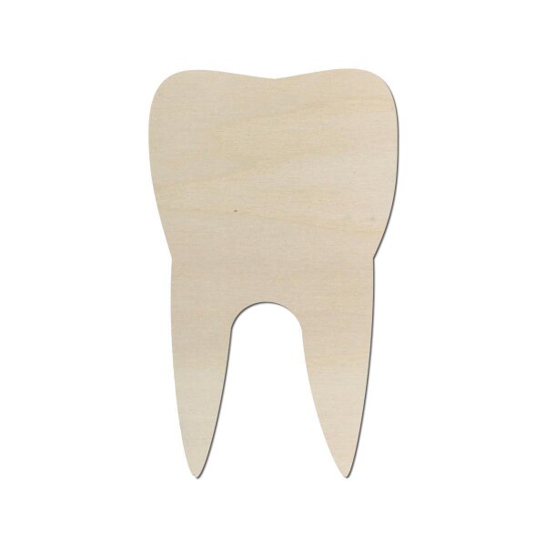 Zahn aus Holz zum Bemalen – 3er-Set, je 10 cm, 4 mm stark