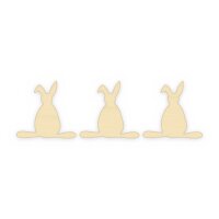 Kaninchen aus Holz zum Bemalen – 3er-Set, je 10 cm,...