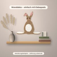 Kaninchen aus Holz zum Bemalen – 3er-Set, je 10 cm, 4 mm stark