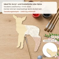 Lämmchen aus Holz zum Bemalen – 60 cm, 4 mm stark