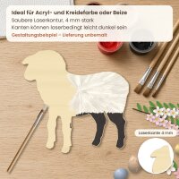 Schaf aus Holz zum Bemalen – 45 cm, 4 mm stark