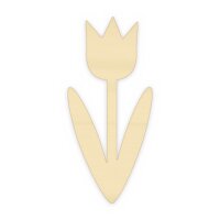 Tulpe aus Holz zum Bemalen – 60 cm, 4 mm stark