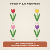 Tulpe aus Holz zum Bemalen – 60 cm, 4 mm stark