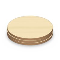 Holzkreise zum Bemalen – 3er-Set, je 8 cm, Pappelsperrholz 4 mm