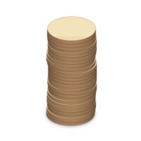 Holzkreise zum Bemalen – 25er-Set, je 5 cm, Pappelsperrholz 4 mm