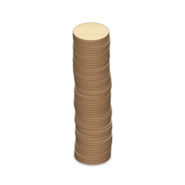Holzkreise zum Bemalen – 50er-Set, je 5 cm, Pappelsperrholz 4 mm
