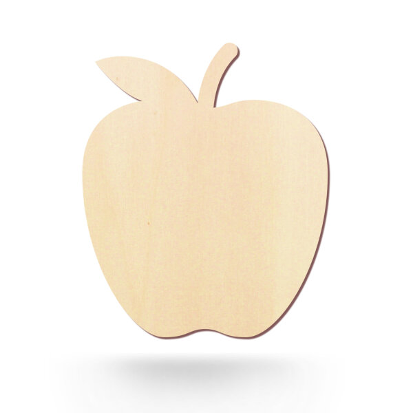 Apfel aus Holz zum Bemalen – Größe wählbar 10–60 cm, 4 mm stark