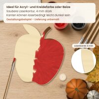 Apfel aus Holz zum Bemalen – 60 cm, 4 mm stark