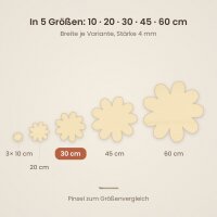 Blume aus Holz zum Bemalen – 30 cm, 4 mm stark