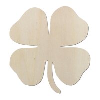 Kleeblatt aus Holz zum Bemalen – 30 cm, 4 mm stark
