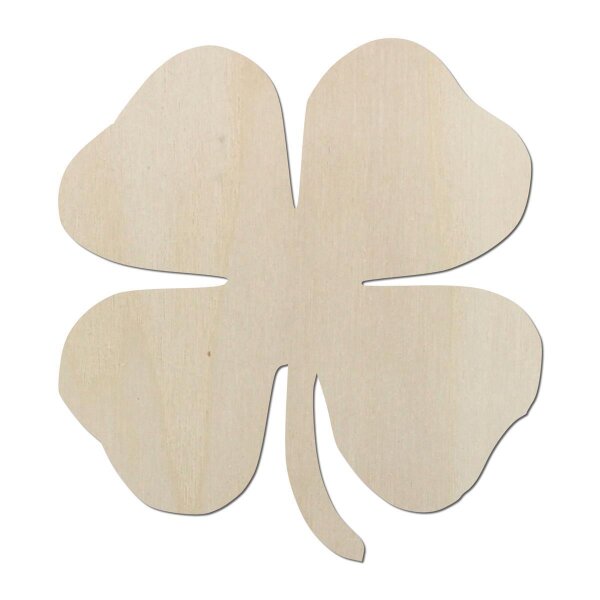 Kleeblatt aus Holz zum Bemalen – 45 cm, 4 mm stark