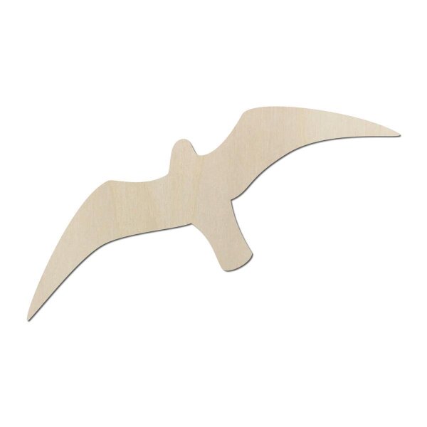 Möwe aus Holz zum Bemalen – Größe wählbar 10–60 cm