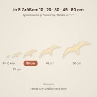 Möwe aus Holz zum Bemalen – 30 cm, 4 mm stark