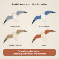 Möwe aus Holz zum Bemalen – 30 cm, 4 mm stark