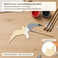 Möwe aus Holz zum Bemalen – 30 cm, 4 mm stark