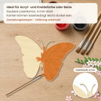 Schmetterling aus Holz zum Bemalen – Typ 2, 30 cm, 4 mm stark