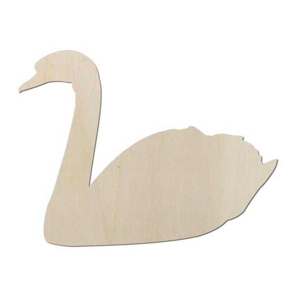 Schwan aus Holz zum Bemalen – 3er-Set, je 10 cm, 4 mm stark
