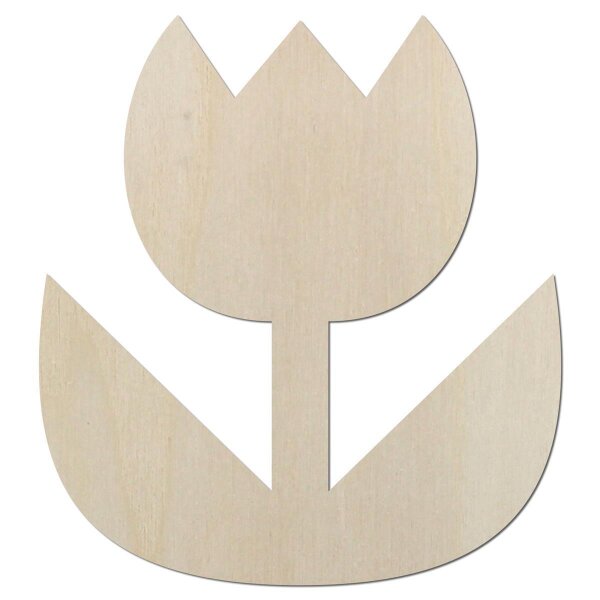 Tulpe aus Holz zum Bemalen – Typ 2, 30 cm, 4 mm stark