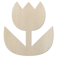 Tulpe aus Holz zum Bemalen – Typ 2, 30 cm, 4 mm stark