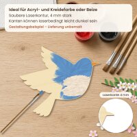 Vogel aus Holz zum Bemalen – 20 cm, 4 mm stark