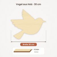 Vogel aus Holz zum Bemalen – 30 cm, 4 mm stark