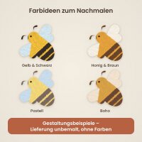 Biene aus Holz zum Bemalen – Größe wählbar 10–60 cm, 4 mm stark