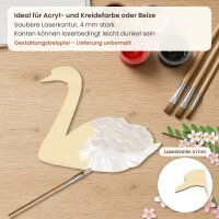 Schwan aus Holz zum Bemalen – 57 cm, 4 mm stark