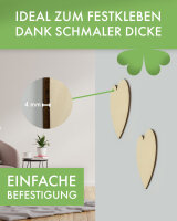 Holzherzen zum Bemalen – 3er-Set, Größe wählbar bis 562 x 500 mm