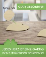 Holzherzen zum Bemalen – 3er-Set, je 224 x 200 mm