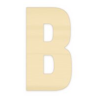 Holzbuchstabe B zum Bemalen – Typ 6, 75 mm hoch