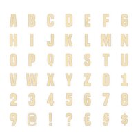 Holzbuchstabe B zum Bemalen – Typ 6, 75 mm hoch
