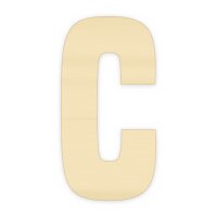 Holzbuchstabe C zum Bemalen – Typ 6, 75 mm hoch