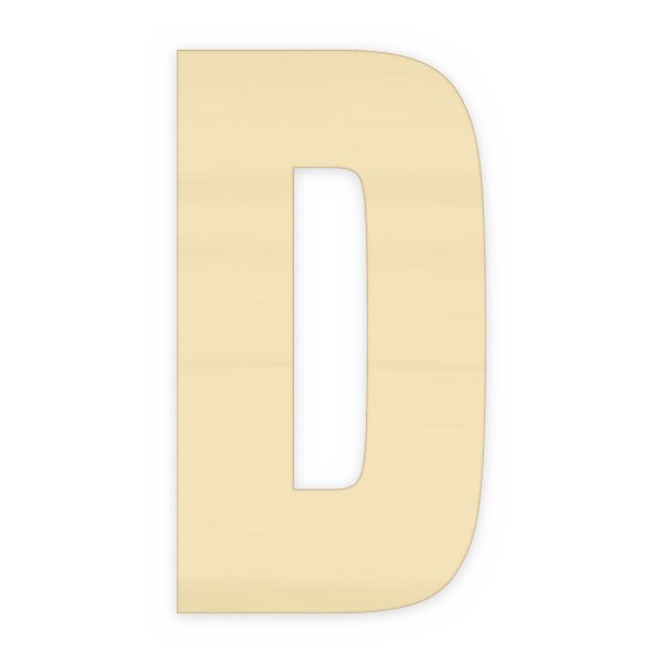 Holzbuchstabe D zum Bemalen – Typ 6, 75 mm hoch
