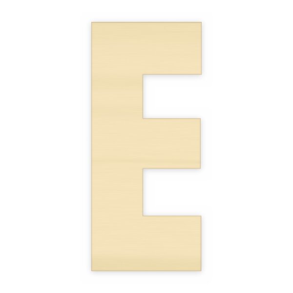 Holzbuchstabe E zum Bemalen – Typ 6, 75 mm hoch